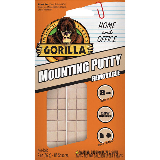 Gorilla 2 Oz. Mounting Putty (84-Squares)