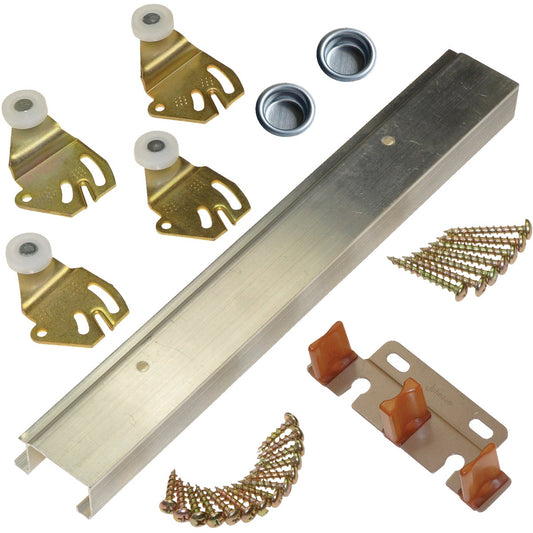 Johnson Aluminum 60 In. Bypass Door Hardware Set