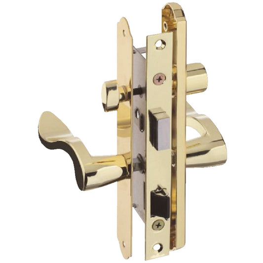 Stanley Polished Brass Zinc Die-Cast Locking Storm Door Leverset