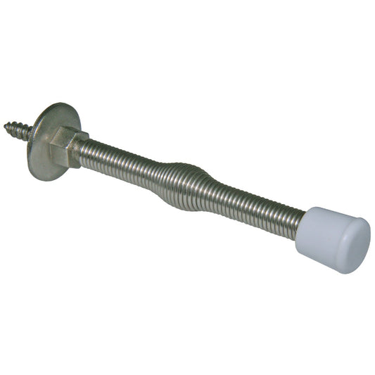 Ultra Hardware 3 In. Satin Nickel Plastic Tip Spring Door Stop