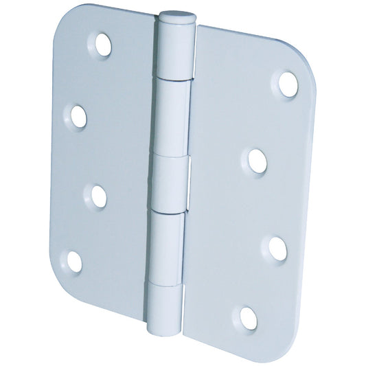 Ultra Hardware 4 In. x 5/8 In. Radius White Door Hinge (3-Pack)