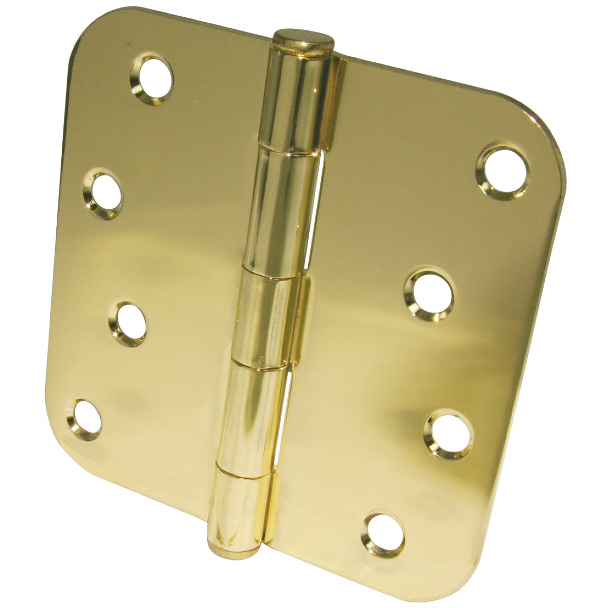 Ultra Hardware 4 In. x 5/8 In. Radius Polished Brass Door Hinge (3-Pack)