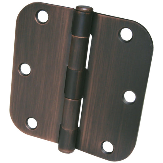 Ultra Hardware 3-1/2 In. x 5/8 In. Radius Oil Rubbed Bronze Door Hinge (3-Pack)