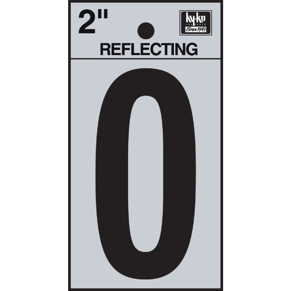 Hy-Ko Vinyl 2 In. Reflective Adhesive Number Zero