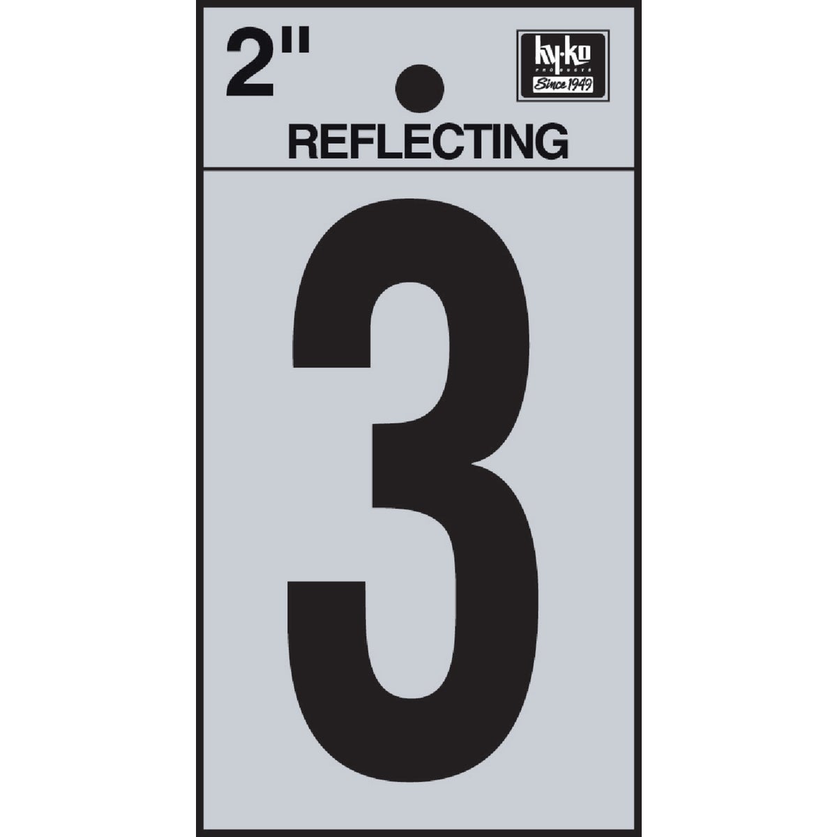 Hy-Ko Vinyl 2 In. Reflective Adhesive Number Three