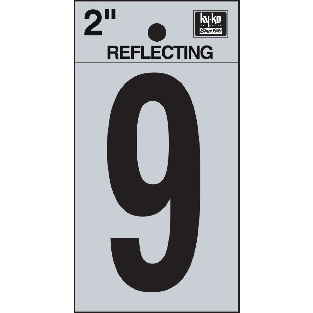 Hy-Ko Vinyl 2 In. Reflective Adhesive Number Nine