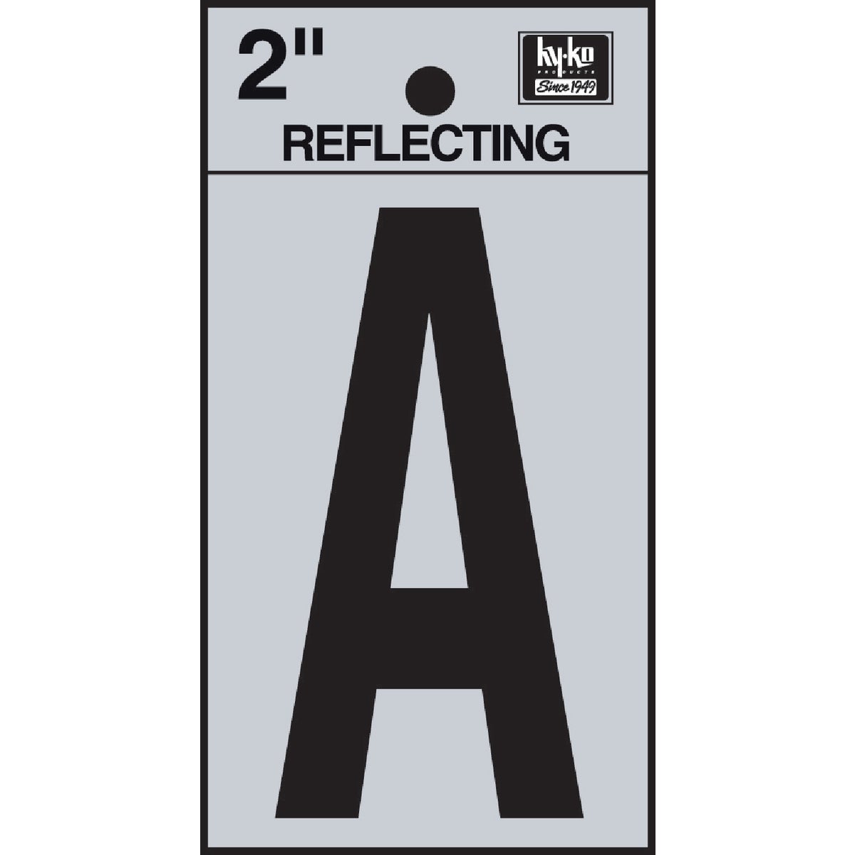 Hy-Ko Vinyl 2 In. Reflective Adhesive Letter, A