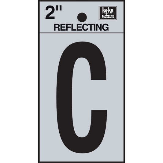 Hy-Ko Vinyl 2 In. Reflective Adhesive Letter, C