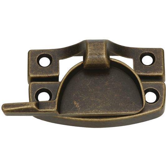 National Antique Brass Finished Die-Cast Zinc Crescent Sash Lock