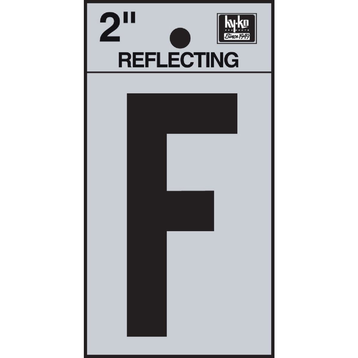 Hy-Ko Vinyl 2 In. Reflective Adhesive Letter, F