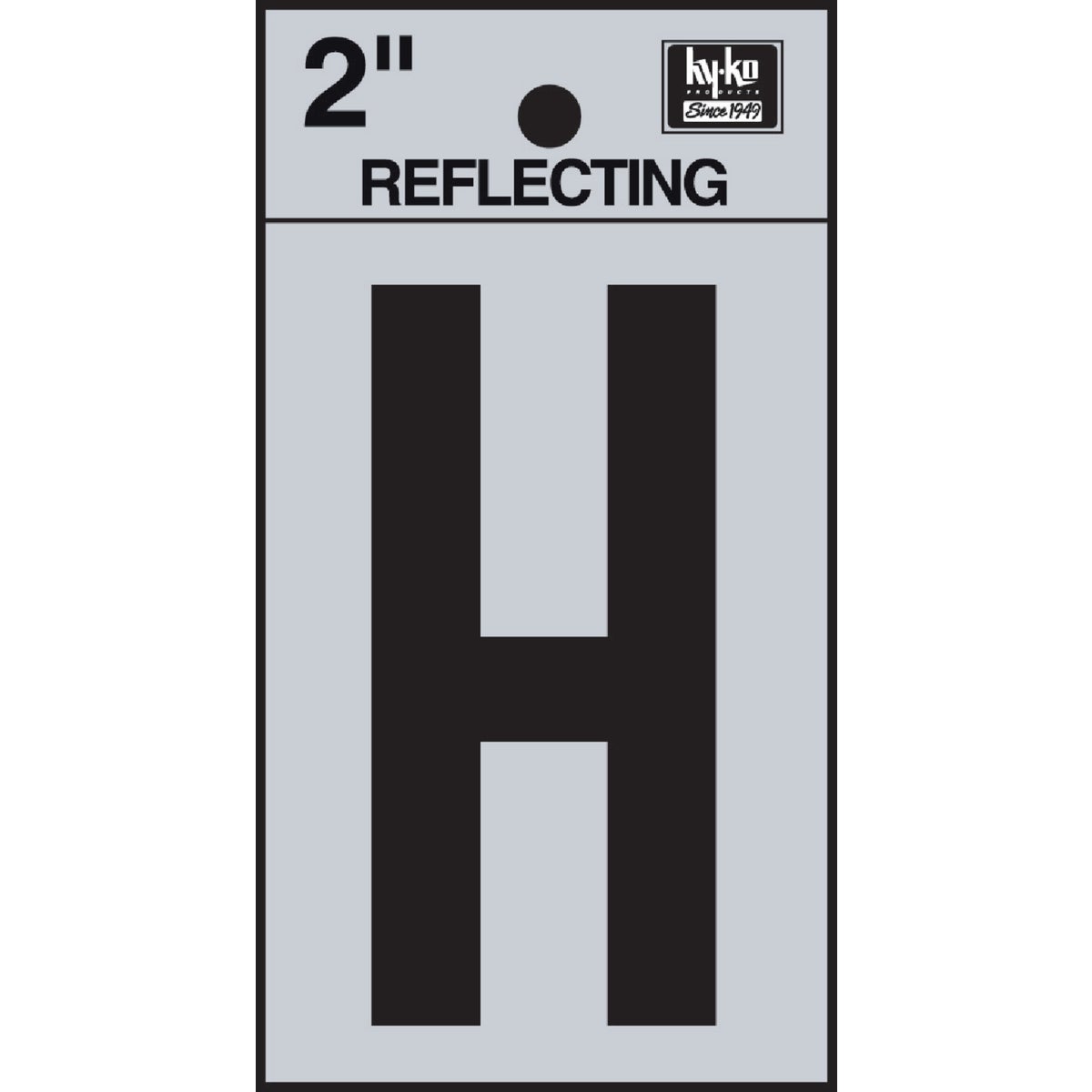 Hy-Ko Vinyl 2 In. Reflective Adhesive Letter, H