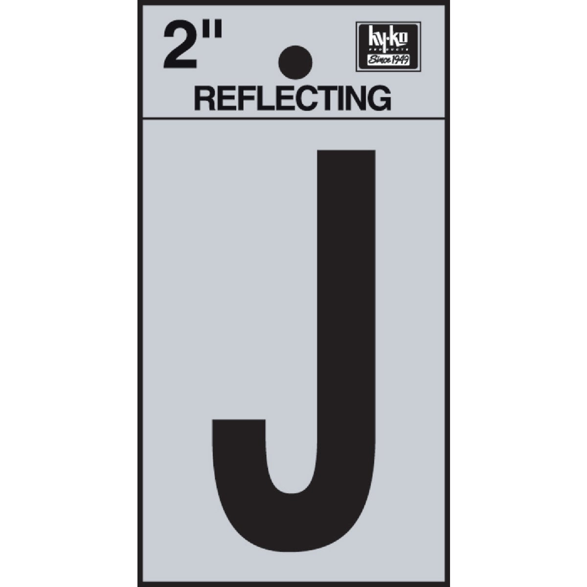 Hy-Ko Vinyl 2 In. Reflective Adhesive Letter, J