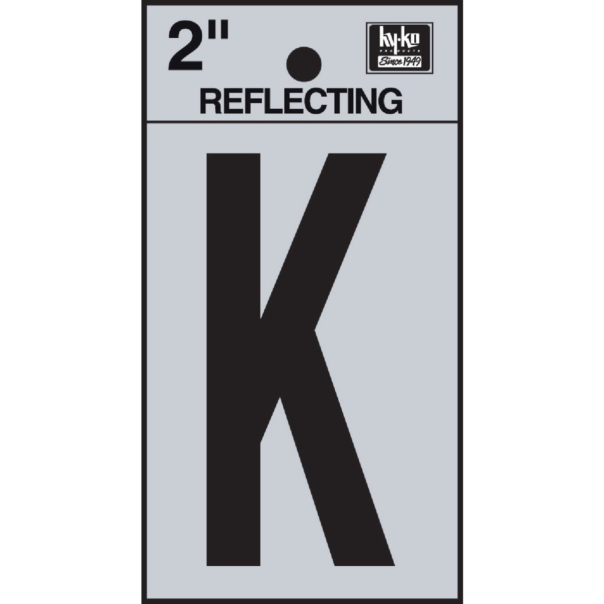 Hy-Ko Vinyl 2 In. Reflective Adhesive Letter, K