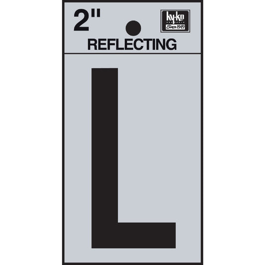 Hy-Ko Vinyl 2 In. Reflective Adhesive Letter, L