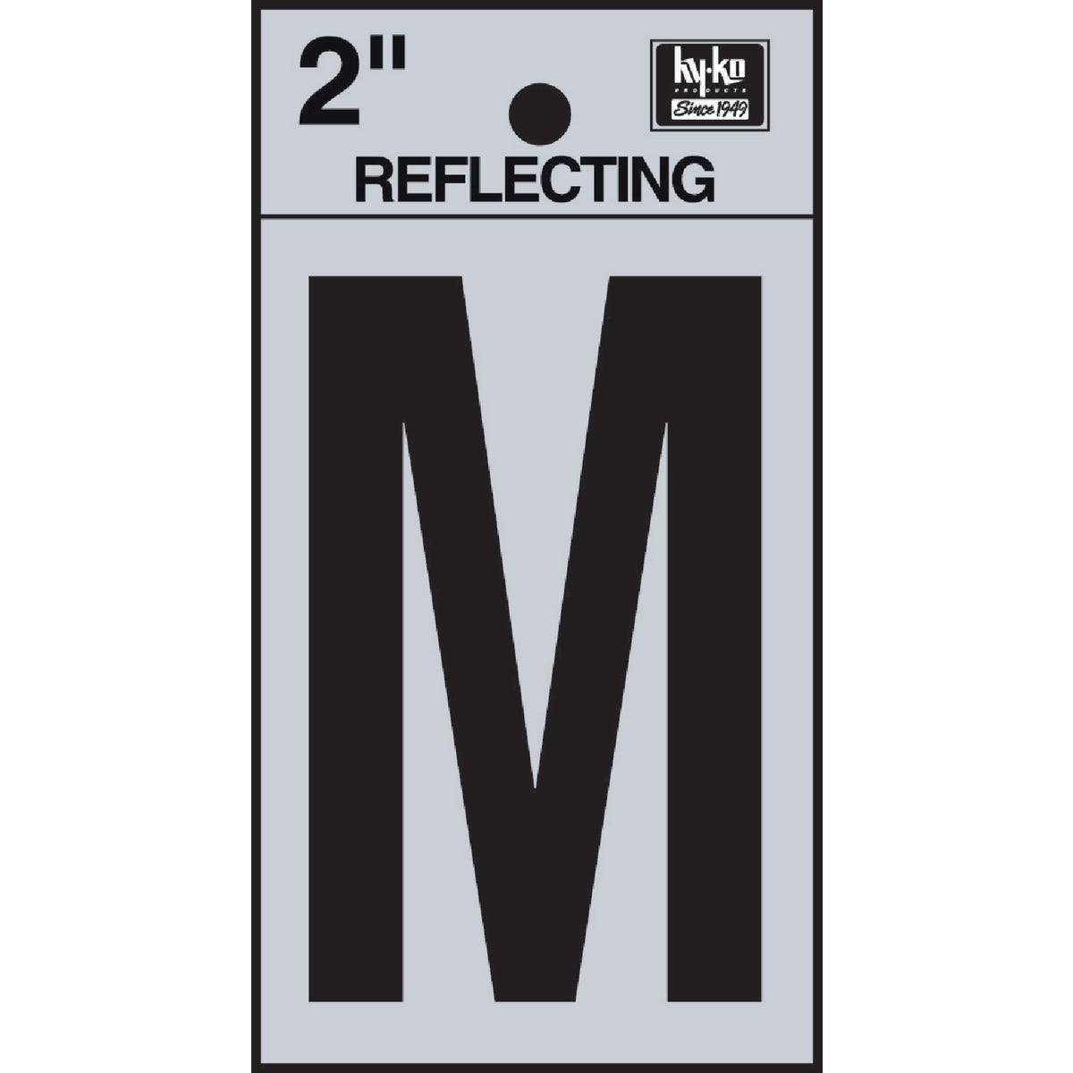 Hy-Ko Vinyl 2 In. Reflective Adhesive Letter, M