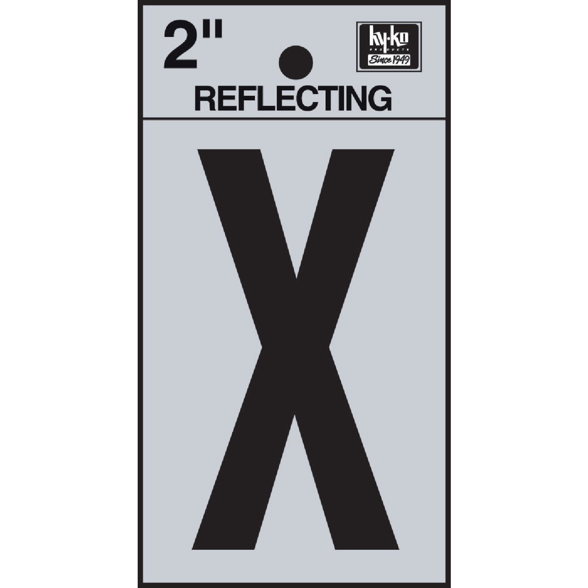 Hy-Ko Vinyl 2 In. Reflective Adhesive Letter, X