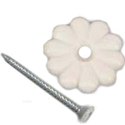 United States Hardware White Rosette with Screws (24-Count)