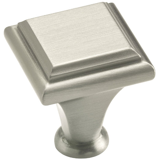 Amerock Manor Satin Nickel Square 1 In. Cabinet Knob