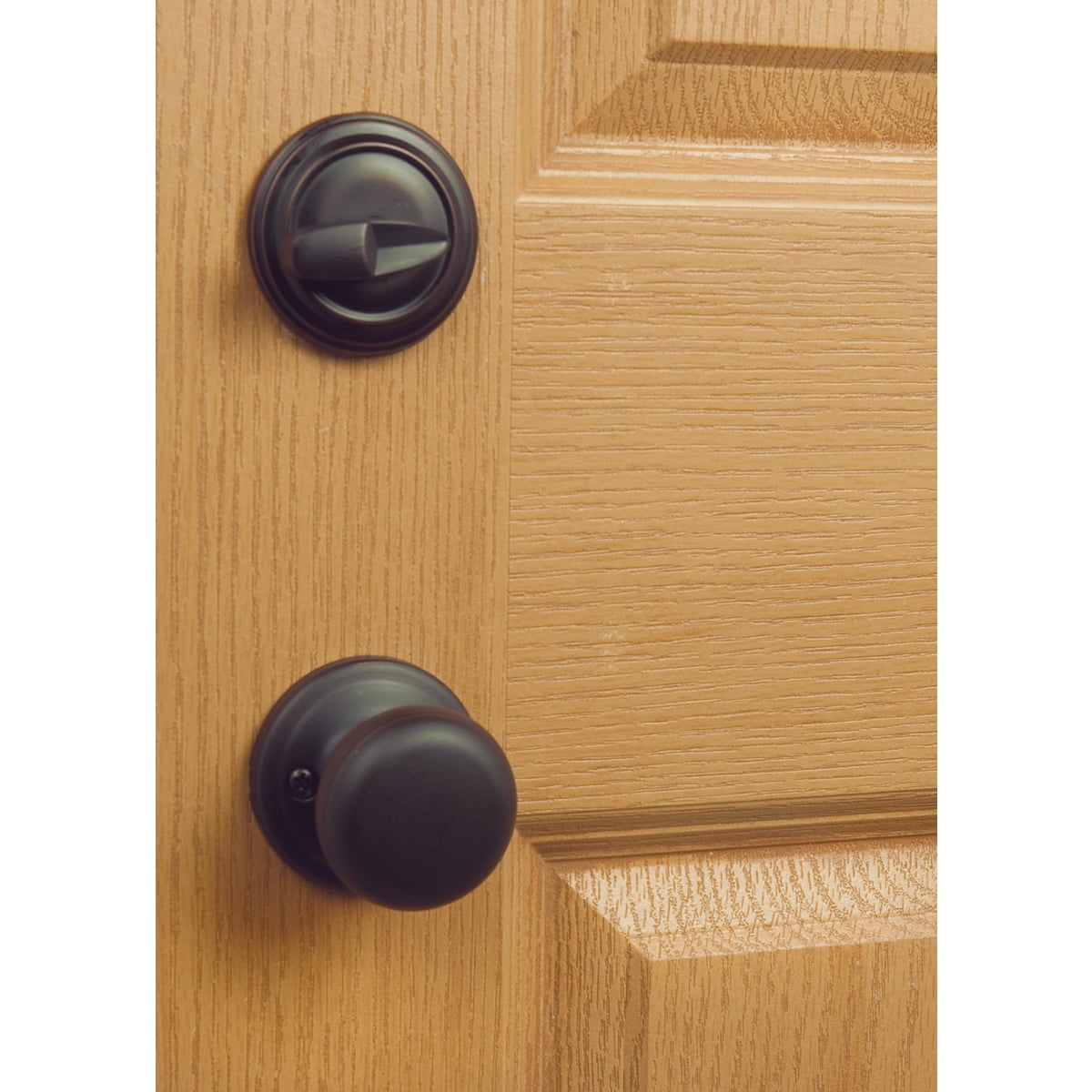 Kwikset Signature Series Hawthorne Venetian Bronze Entry Door Handleset with Smartkey