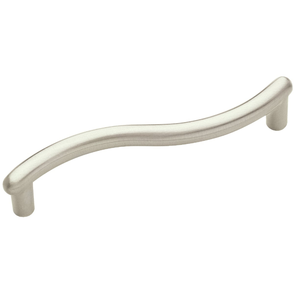 Amerock Basic Metals Wave Satin Nickel 3-3/4 In. Cabinet Pull