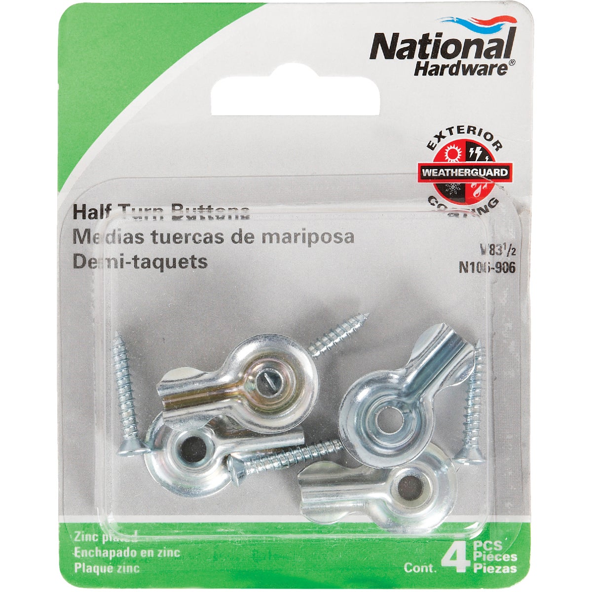 National Half Turn Button (4-Pack)