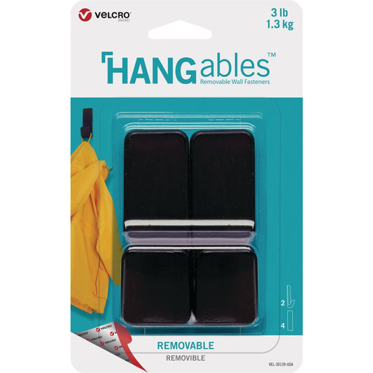 Velcro Brand Hangables 3 Lb. Capacity Black Removable Medium Hook (2 Count)