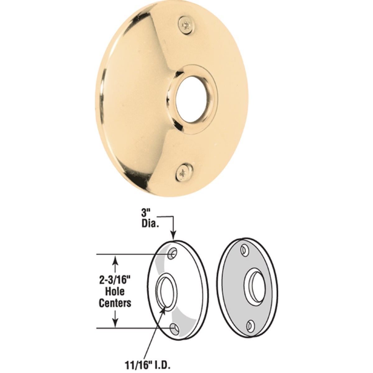 Defender Security 3 In. Replacement Door Knob Rose