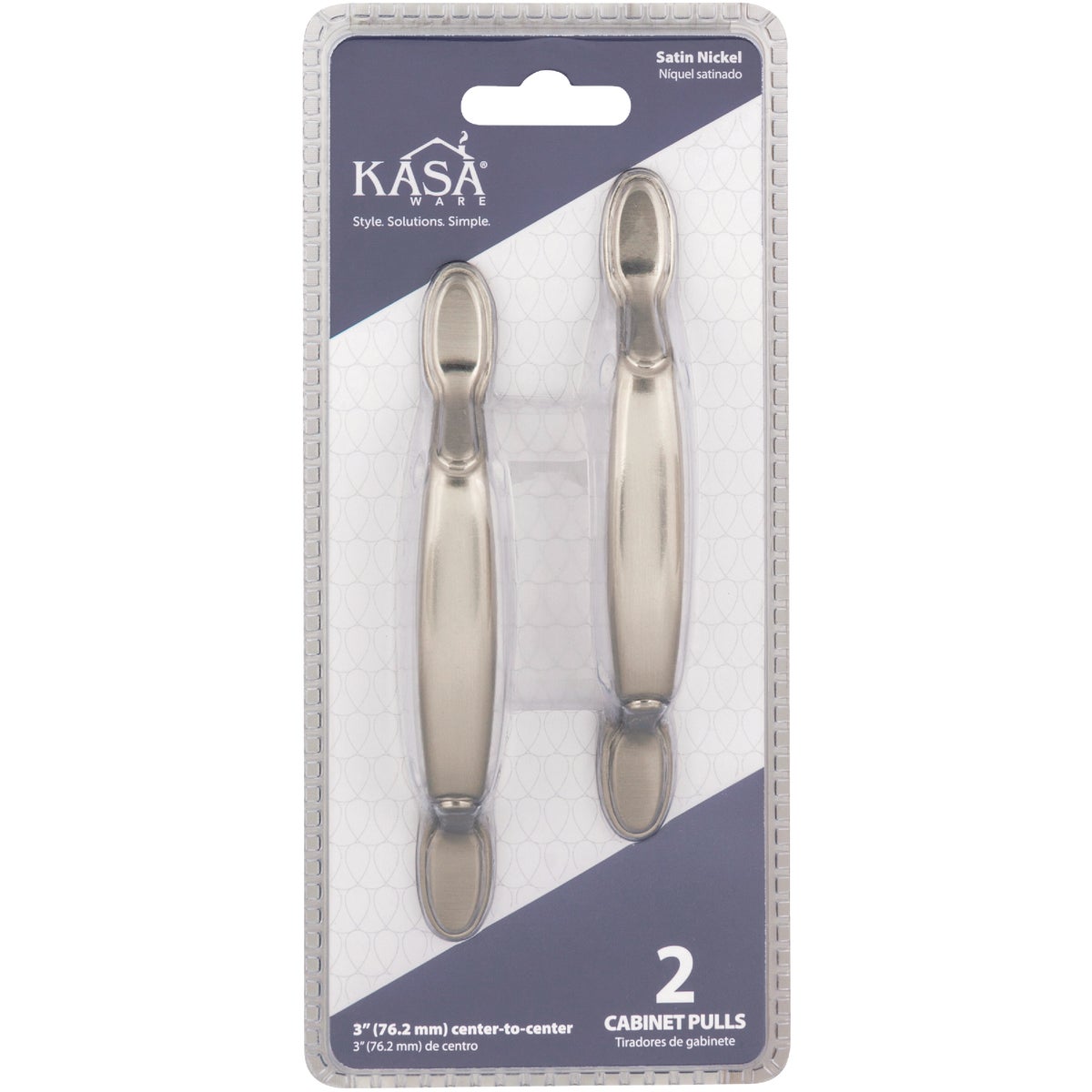 KasaWare 5 In. Satin Nickel Cabinet Pull (2-Pack)