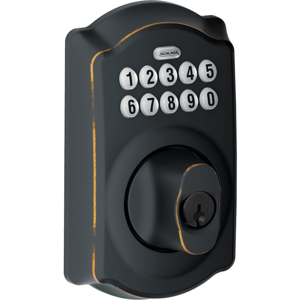 Schlage Keypad Aged Bronze Electronic Deadbolt