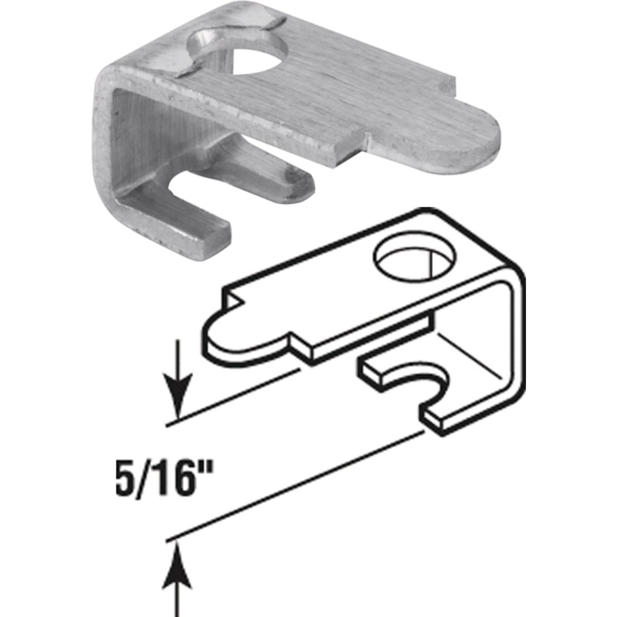 Slide-Co 5/16 In. Aluminum Window Casement Clips (12 Count)