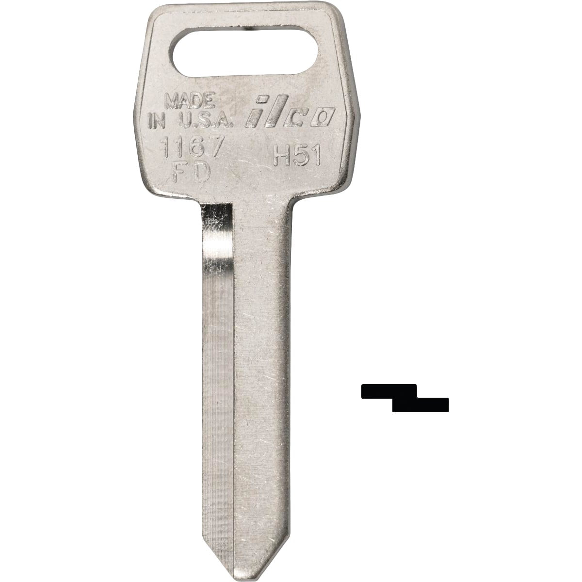 ILCO Ford Nickel Plated Automotive Key, H51 (10-Pack)