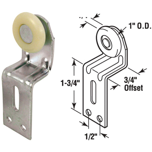 Prime-Line Wardrobe Door Back Roller Assembly (2-Count)