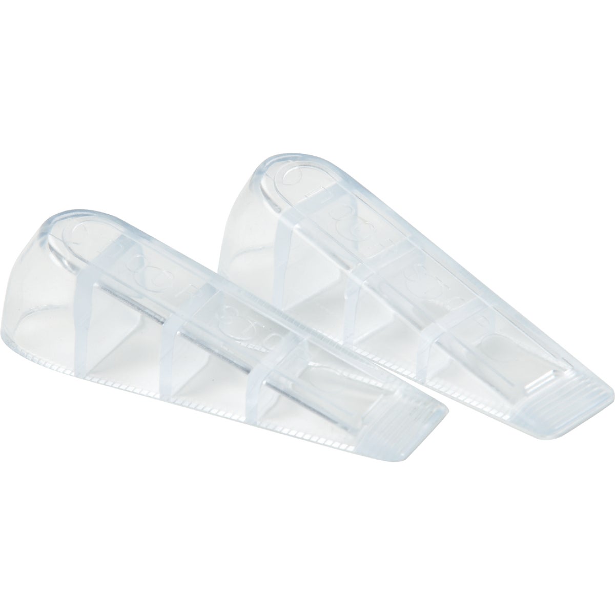 Magic Sliders Clear Rubber Wedge Door Stop (2-Pack)