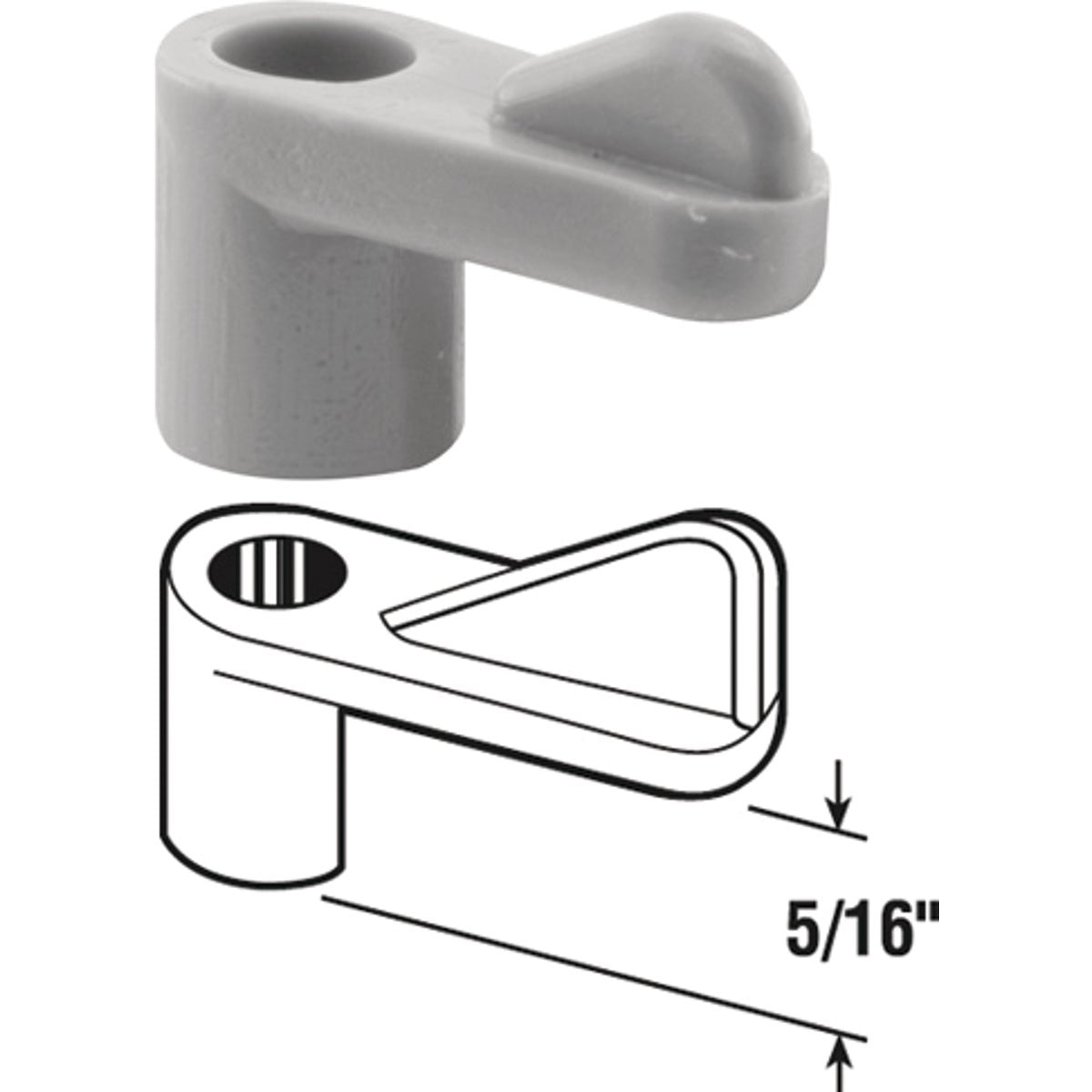 Slide-Co 5/16 In. Gray Plastic Window Screen Clip (12 Count)