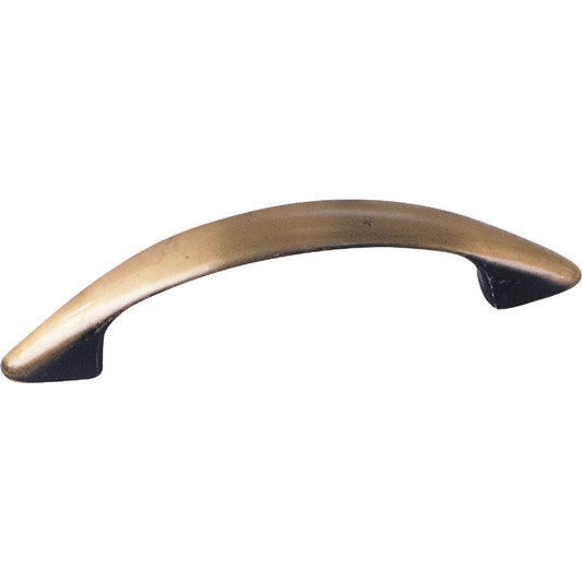 Laurey 3 In. Center-To-Center Antique Brass Modern Cabinet Pull