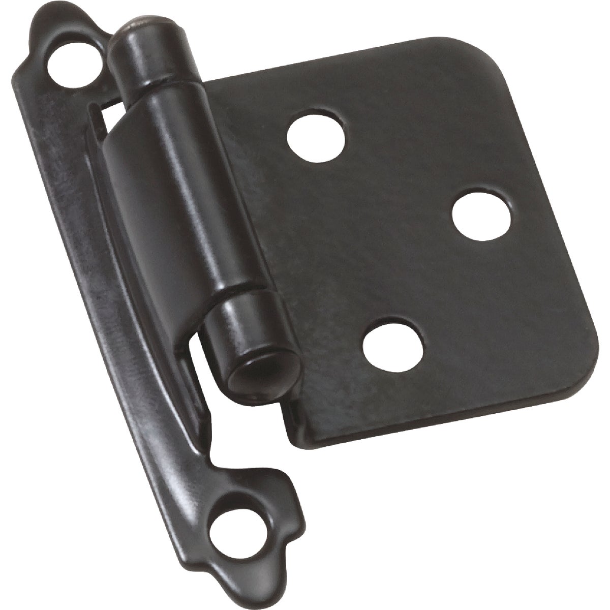 Laurey Oil Rubbed Bronze Self-Closing Overlay Hinge with Zinc Screws (2-Pack)