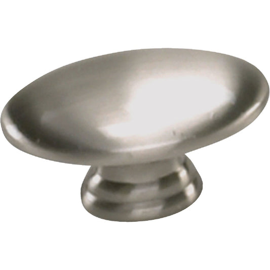 Laurey Nantucket 1-1/2 In. Satin Pewter Oval Cabinet Knob