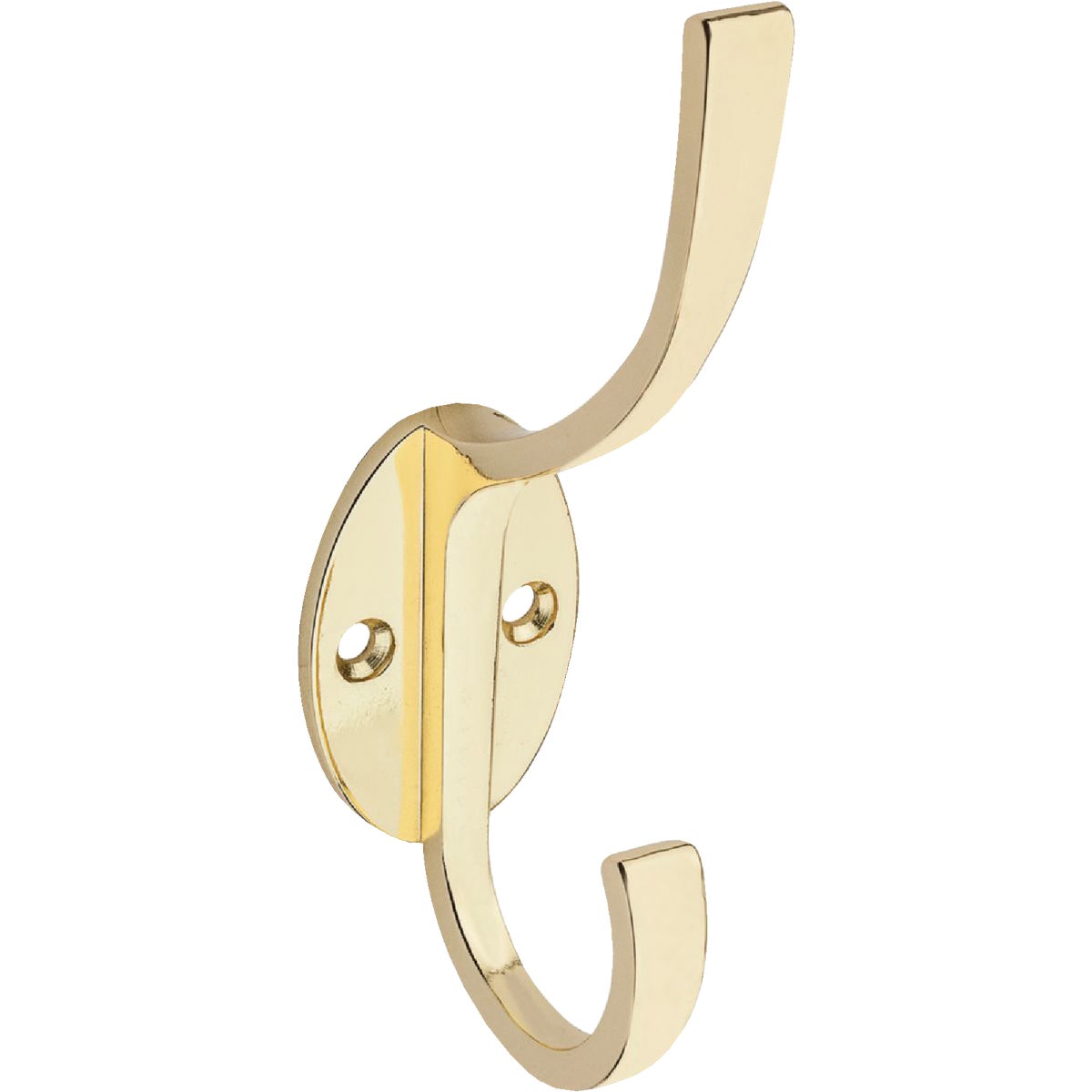 Stanley Home Designs Polished Brass Modern Coat & Hat Wardrobe Hook