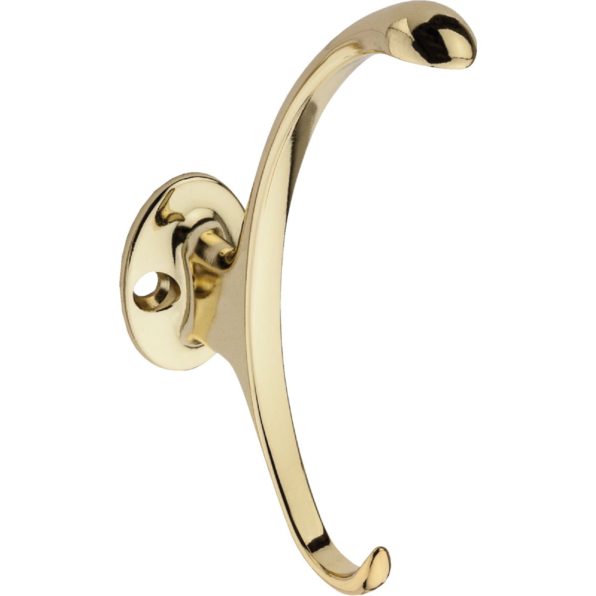 Stanley Home Designs Polished Brass Garment Wardrobe Hook