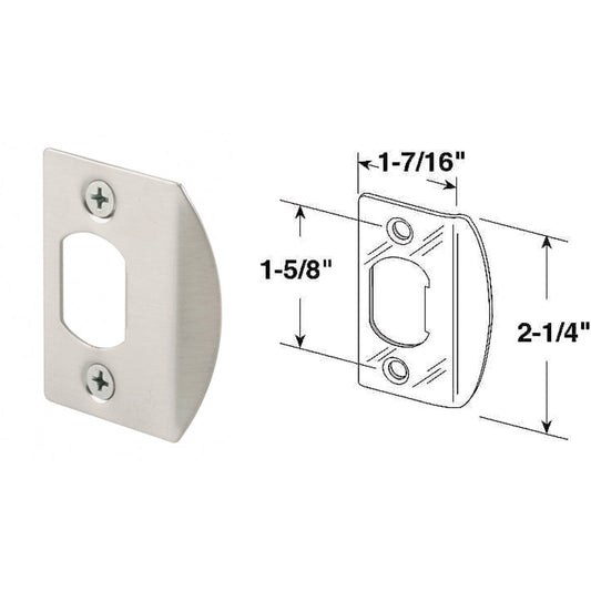 Defender Security Satin Nickel 1-3/4 In. Strike Plate