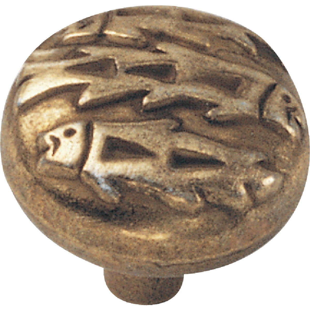 Laurey Light Brass Fish 1-1/2 In. Cabinet Knob