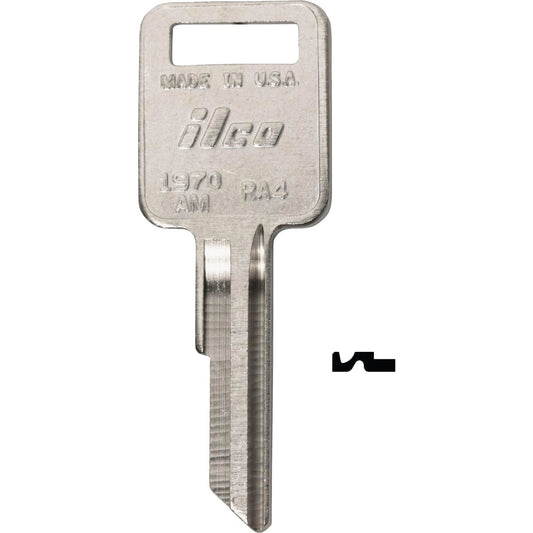 ILCO AMC Nickel Plated Automotive Key, RA4 (10-Pack)