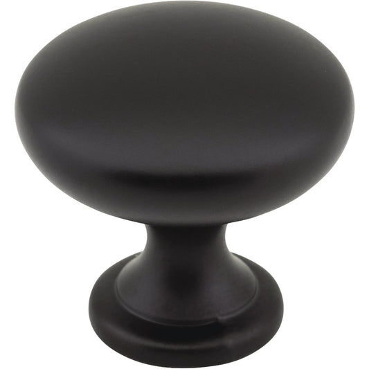 KasaWare 1-3/16 In. Diameter Zinc Diecast Matte Black Cabinet Knob (10-Pack)