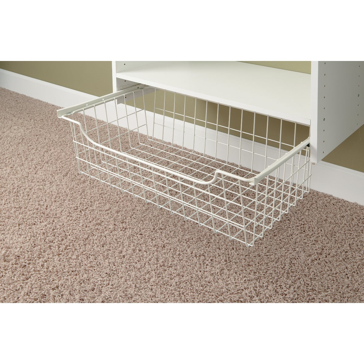 Easy Track 8 In. White Wire Basket