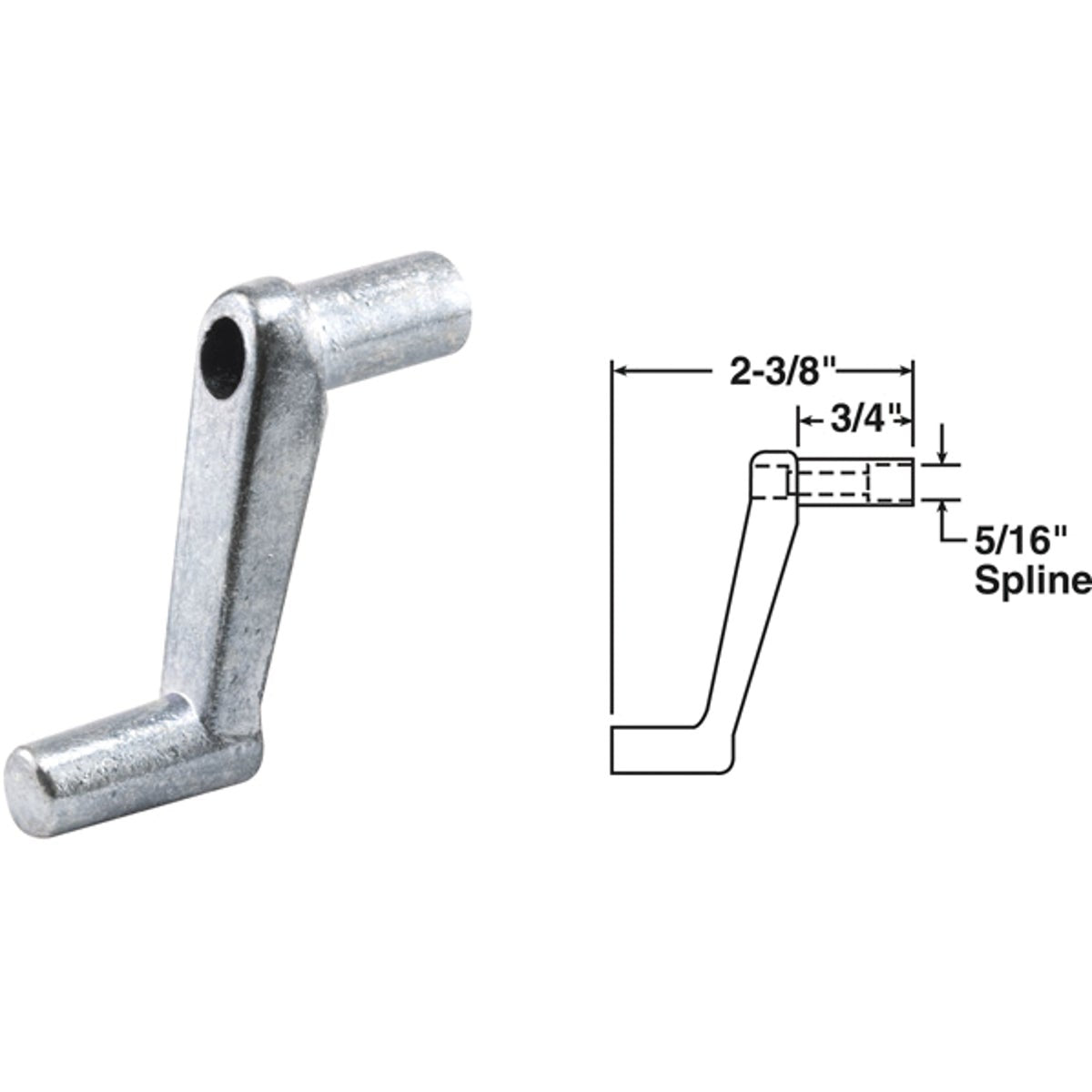 Slide-Co 3/4 In. Aluminum Casement Window Crank Handle