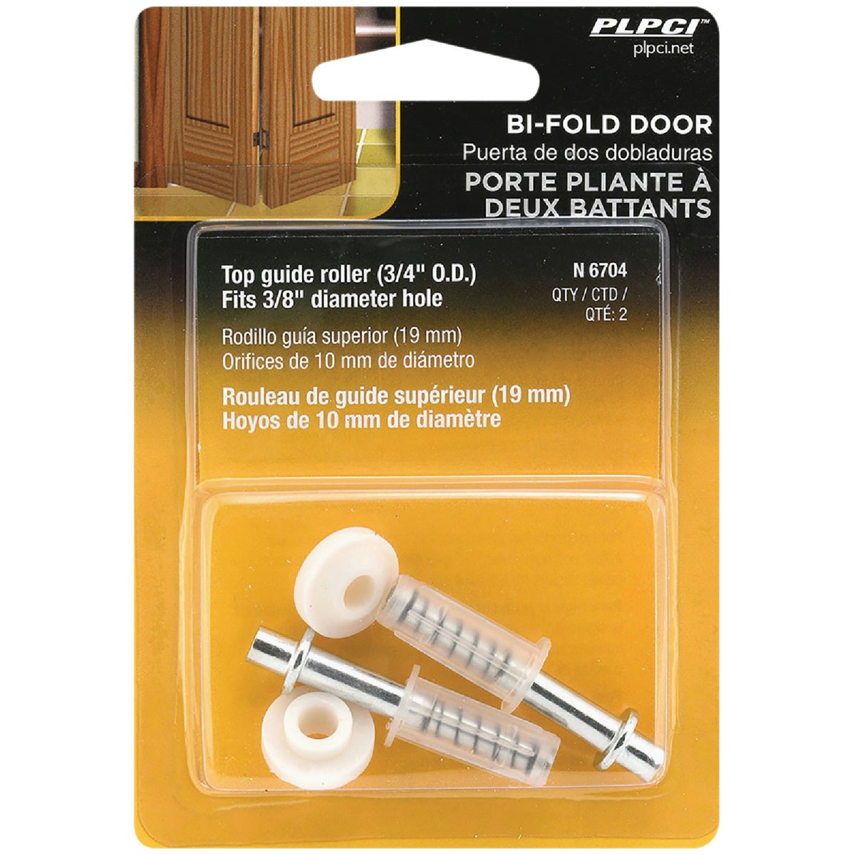 Prime-Line Bifold Door 3/4 In. Top Roller Guide (2 Count)