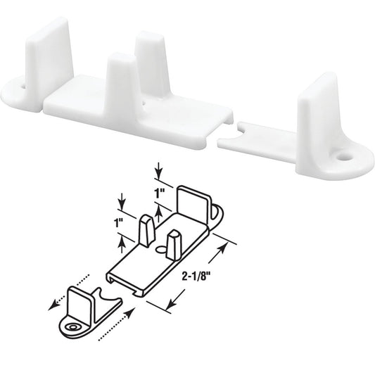 Prime-Line 1 In. Adjustable Nylon Base Bypass Door Bottom Guide (2 Count)