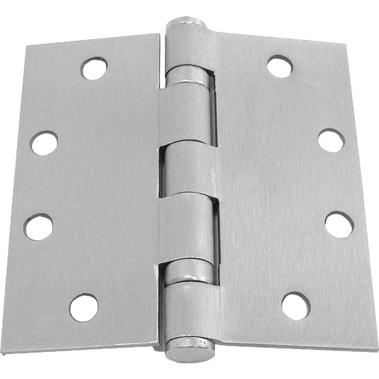 Tell Commercial Satin Chrome 4-1/2 In. Square Steel Ball Bearing NRP Door Hinge (3-Pack)