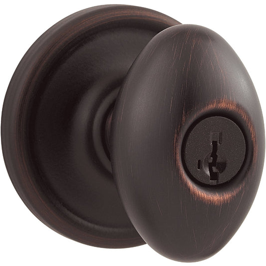 Weiser Welcome Home Venetian Bronze Entry Door Knob with SmartKey