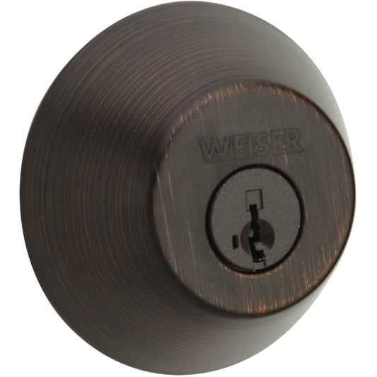 Weiser Venetian Bronze Double Cylinder Deadbolt with SmartKey